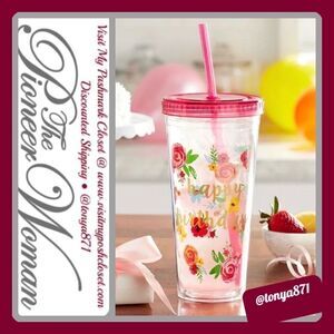 🦋 New Pioneer Woman 24-Ounce Happy Birthday Tumbler